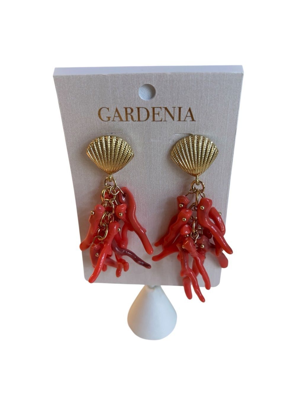 Vibrant Coral Fringe Dangle Earrings. Gorgeous & Lightweight.